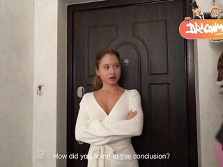 "lost Wager - Please a Stranger": Breasty Angel next Door Drilled by Large Jock. Foul...