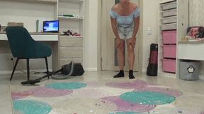 Vacuum up trash and dirty socks b
