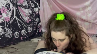 Amateur Wife Gives Hot Footjob And Blowjob Swallows Cum