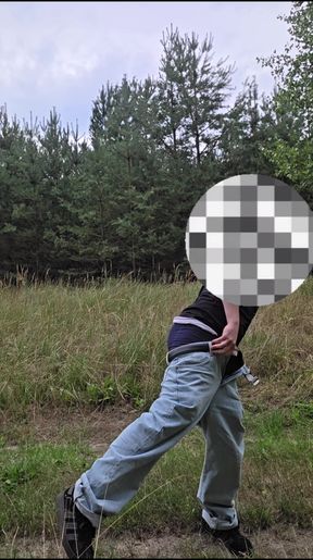 Outdoor teen masturbation and cum challange