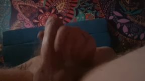 Quick morning wank, tight uncut cock