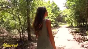 Sneaky Milf Michelle Teases Her Bush While Being Watched Publicly