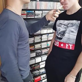 Gay Boyfriends Smoking and Stroking Their Big Dicks