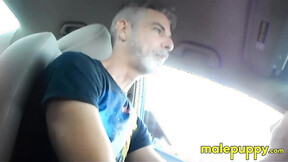 Dominant Giant daddy accidentally shrank his son & had to drive him to school