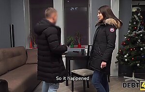 DEBT4k. Teen debt collector is lucky to fuck the sexy nightclub manager