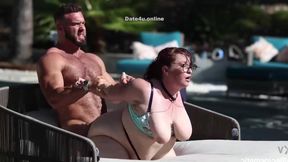 Raunchy BBW outdoor unbelievable sex scene