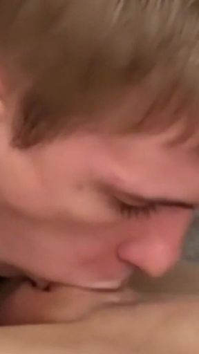 Licking Anal and Sucking Big Cock for Stepbrother While He Plays