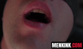 Dylan Knight hangs upside down begging for cum during cruel edging