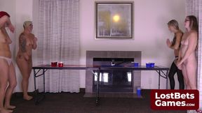 An Awesome Foursome for a Thrilling 2-on-2 Game of Strip Pong