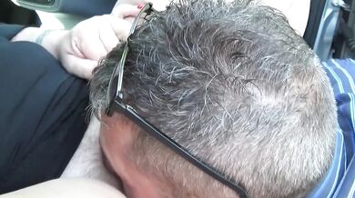 Slutty BBW Pamela Gushes Squirting in Public Car Sex Blowjob