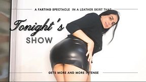 A farting spectacle in a leather skirt that gets more and more intense!