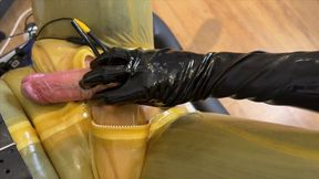 Latex Gloves Cock Tease