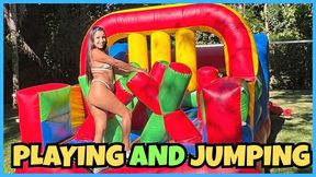 Jumping, Playing & Going Crazy in My Bouncy Castle