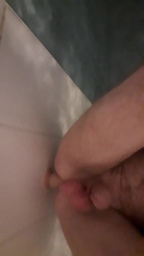 Jerking off and Dildo in the Shower