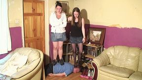 Hannah 6 Heels & Her Friend Trample The Slave