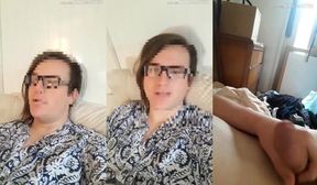 Smoking Trans JOI Destroys Tight Ass Dildo Cum Gush