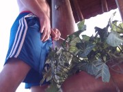 wanna be his daisy? he's watering his plants with his PISS