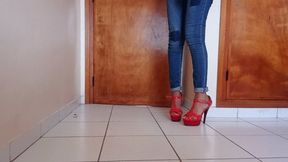 Riding you with heels on