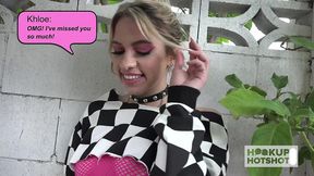 tiny khloe kapri gets fucked in the throat & pussy by bryan gozzling!