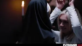 Desperate Nun Develops Massive Dildo and Craves Forbidden Lesbian Sex