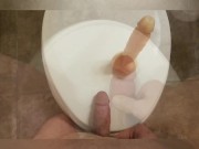 Thick Boy Gets Hard and Cums from Dildo