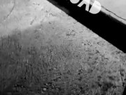 cazzo enorme squirta precum e sborra all'aperto B&W IG:dodgyitalian1991