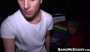 Daddy and young gay suck cock and fuck raw in a POV threeway