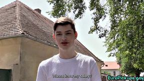 Picked up euro stud cockriding outdoors