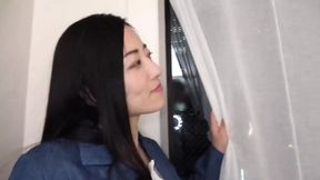 She's a stunning girl with the three key features of a Paris model&#x2014;tits &mdash;  neckline &mdash;  and legs