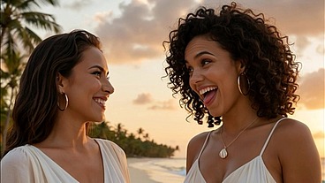 BEAUTIFUL WOMEN GO ON VACATION TO THE BEACH AND END UP FUCKING WITH A STRANGER WITHOUT MERCY - PORN IN SPANISH - AUDIO IN SPANISH - AI PORN