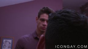 Hairy hunky dude rimmed and anally fucked by cute jock
