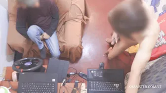 Neighbor Helps Fix Joystick and Jerks a Big Cock