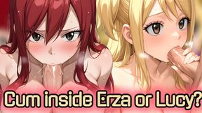 Lucy Heartfilia helps Erza Scarlet to get ion for the sex (JOI)