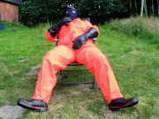 waterproof after-work wank out in the garden