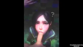 Anime Beauty Impaled on Massive Cock in Retro Bedroom Pleasure Ride
