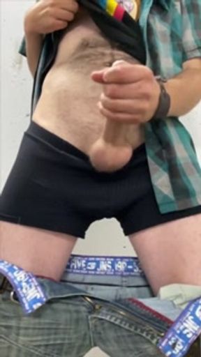 Big cock public jerk off parking lot