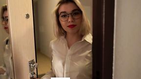 Tutor babe fucked by student on table at home POV