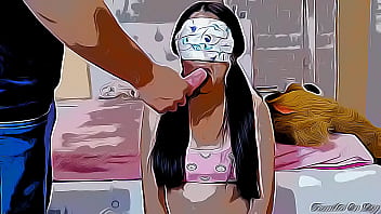 Enga&ntilde_o a Inocente Sobrina en ley Nuevamente con el Truco del Helado y le meto mi Polla en su Boca Cartoon Hentai