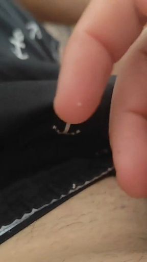 Straight Daddy's Precum Keeps Running Down His Glans.