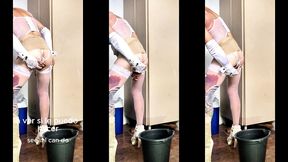 cute white tgirl dildo inside