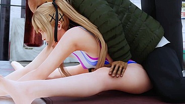 Mari Rose and old yoga teacher - 3D Hentai - V454