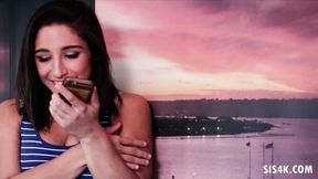 ”SISTERTRICK Abella Danger treating foster step sibling to threesome with Sara Luuv”