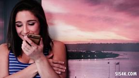 ”SISTERTRICK Abella Danger treating foster step sibling to threesome with Sara Luuv”