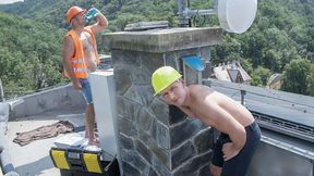 Dee and Duncan Sheen - Hard Hats and Hot Cock on the Roof