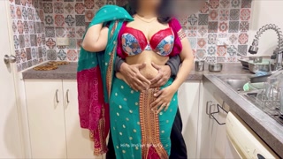 Beautiful Big Boobs Married Indian Wearing Saree - Taboo Sex with