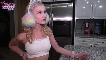 Bratty Emma Rosie Shares Bedtime With Stepdad Before Cum In Her Pussy