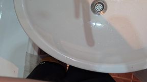 Pissing to the Bathroom Sink