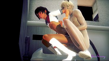 Yaoi Femboy Simon is fucked in a Japanese Toilet - Japanese Sissy Boy