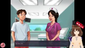 Summertime saga FHD #44 - Nurse sucks my cock in hospital - Jazziuu - Gameplay