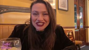 Cheating wife fucks employee in pub toilet while husband waits outside and gets a surprise load all